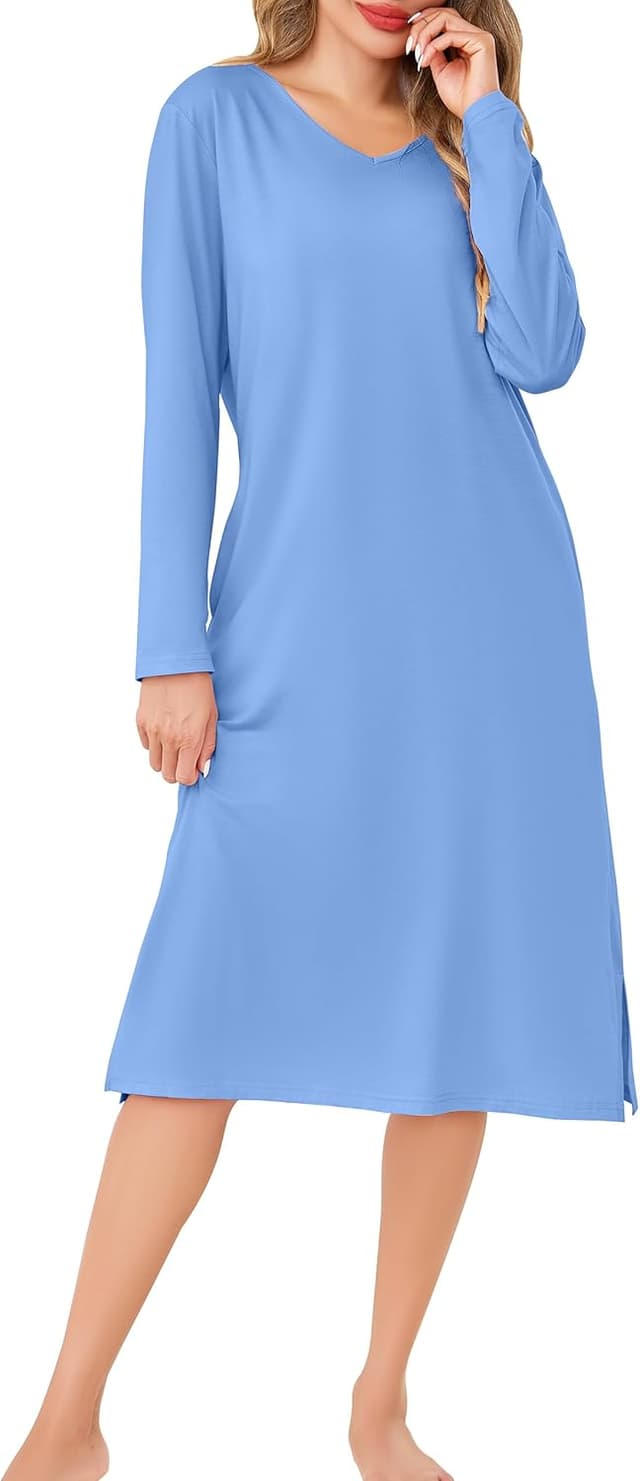 Detalle de Wikoan camisón mujer manga larga M