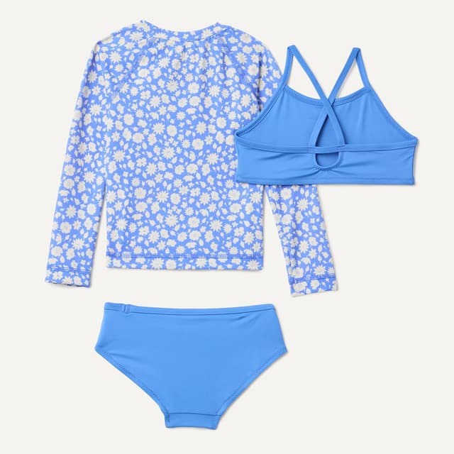 Detalle de Amazon Essentials Fille – maillot de bain 3 pièces avec rashguard à manches longues