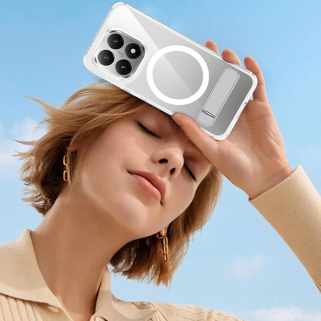 Thumbnail 6 de XTCASE Coque magnétique pour Xiaomi 15T 5G compatible MagSafe, transparente avec bumper TPU antichoc