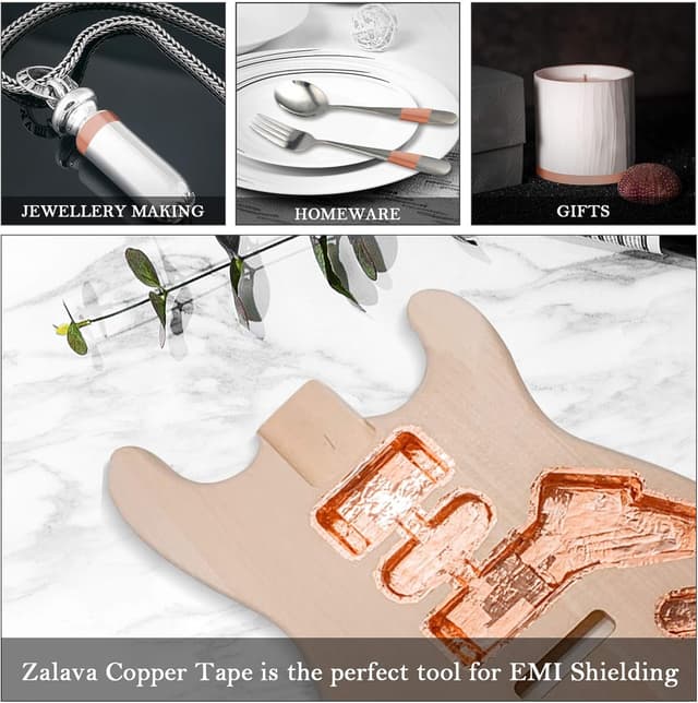 Thumbnail 6 de Zalava Kupferband 50 mm x 25 m (selbstklebend) für EMI-Abschirmung, Schneckenschutz & Reparaturen