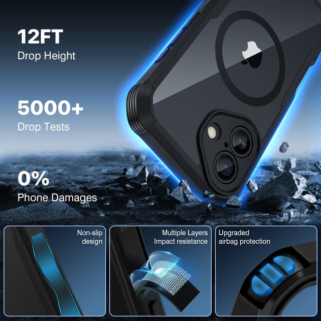 Thumbnail 4 de CENHUFO iPhone 17 privacy case with 360° protection