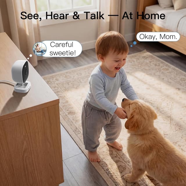 Detalle 2 de VIMTAG 2.5K Outdoor/Indoor Security Cameras (2-Pack) with Light/Siren, 2-Way Audio, and Color Night Vision