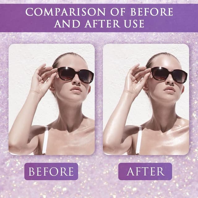 Detalle 2 de AOOWU Powder Stick – polvere corpo glitter illuminante marrone dorato per viso, capelli e feste