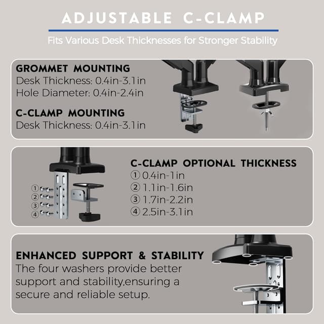 Thumbnail 6 de BONTEC Dual Monitor Stand 9KG
