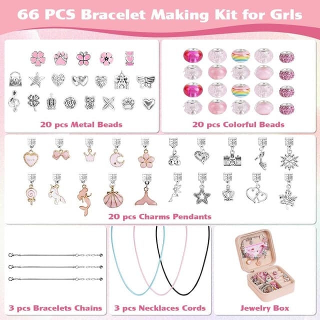 Thumbnail 1 de AUAUY Kit Pulseras para Niñas, 66pcs 🎀 Regalo Navidad