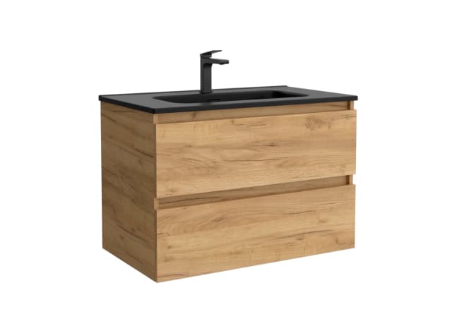 Detalle de Salgar Bequia mueble 60 cm con lavabo negro