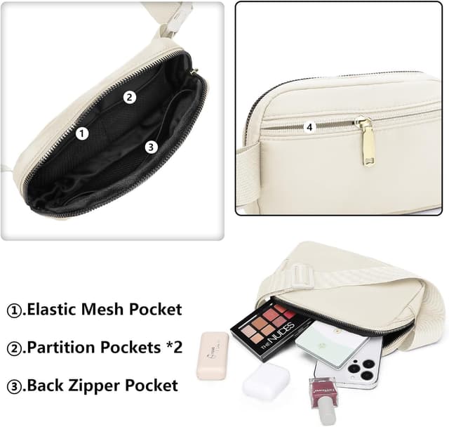 Thumbnail 3 de Miss Lulu sac banane unisexe avec ceinture réglable – pratique pour ville, course et sorties nature