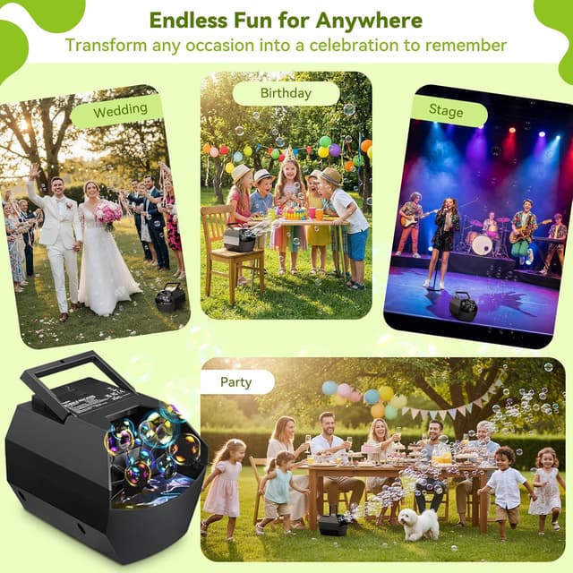 Thumbnail 6 de Macchina per bolle di sapone automatica Theefun Maker (1500+ bolle/min) con serbatoio da 500 ml