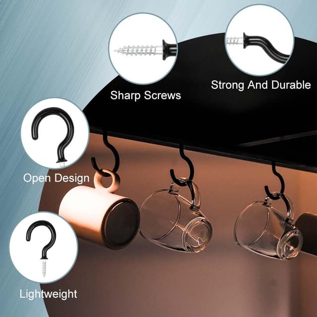 Thumbnail 2 de vsshe Crochets à vis 75 pcs 6 tailles