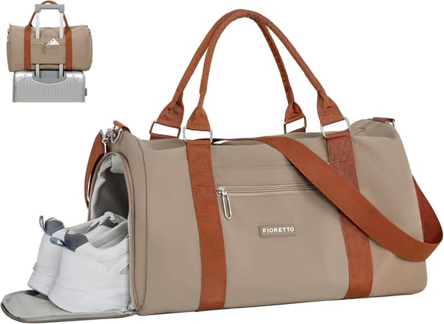 Detalle de FIORETTO Womens gym travel duffle with shoe pocket