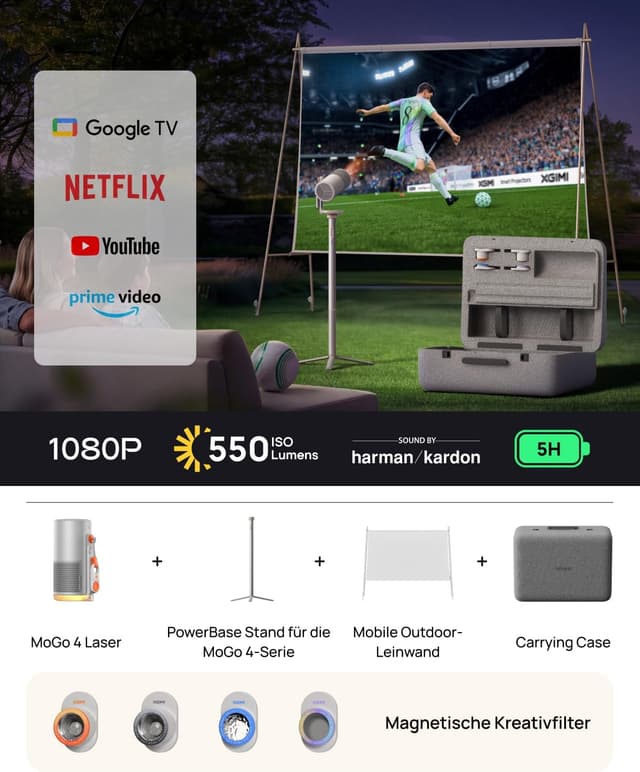 Detalle 2 de XGIMI MoGo 4 Laser Beamer Set 550 Lumen