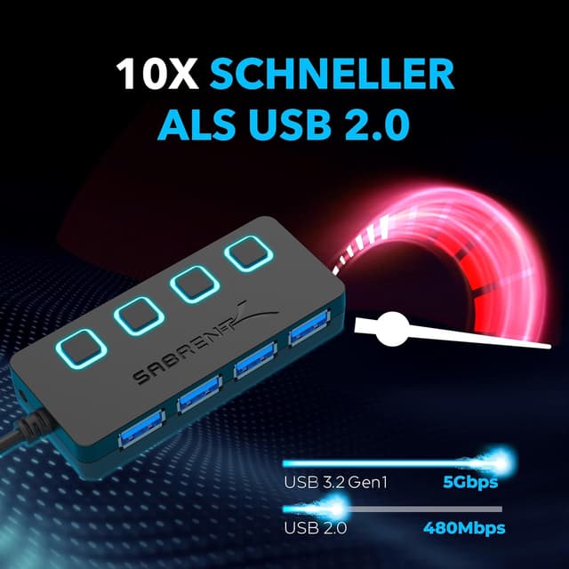 Thumbnail 3 de Sabrent HB-UMP3 4‑Port USB 3.0 Hub