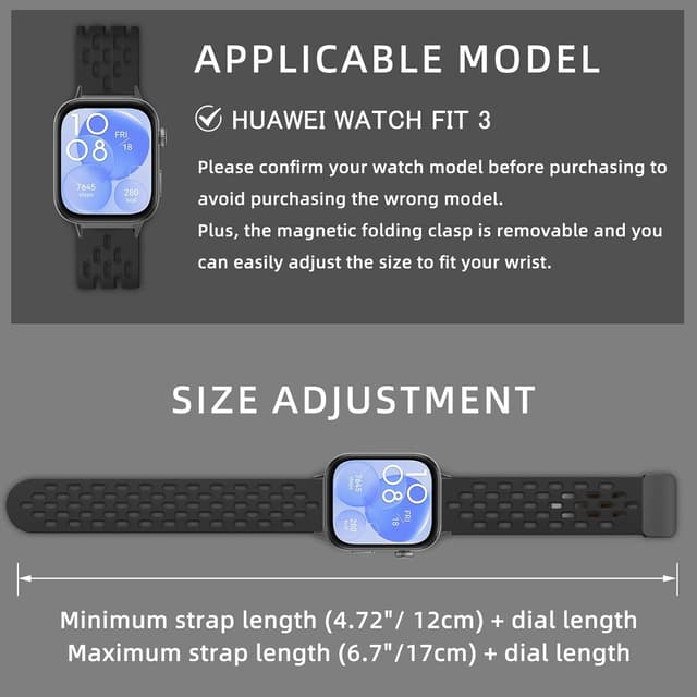 Detalle de MaEiol Silicone Strap for Watch Fit 4 Pro
