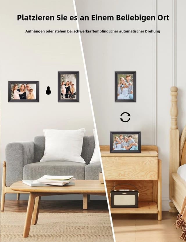 Thumbnail 5 de Luakug WLAN Digitaler Bilderrahmen 10,1 Zoll