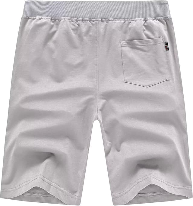 Detalle de QPNGRP Men’s Casual Shorts with Drawstring, Zipper Pockets, and Elastic Waist