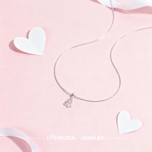 Detalle 2 de LMLMECREA Charms Anhänger aus 925 Sterling Silber (BFF) für europäische Armbänder