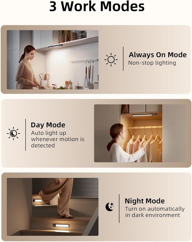 Detalle de EZVALO under cabinet lights 62 LED 2 pack