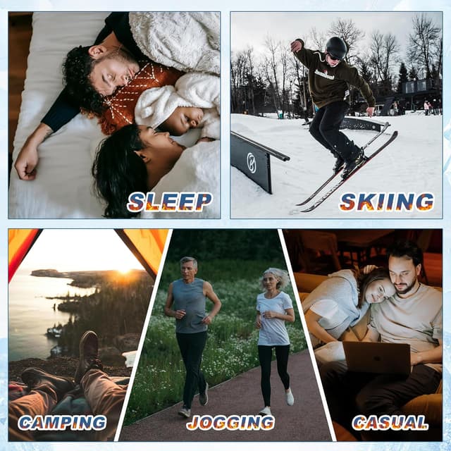 Detalle de HIPOWER men’s thermal underwear long johns with fleece lining (base layer pants) – winter black