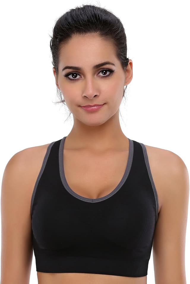 Detalle de BAOMOSI Seamless Racerback Sports Bra High Support đâ