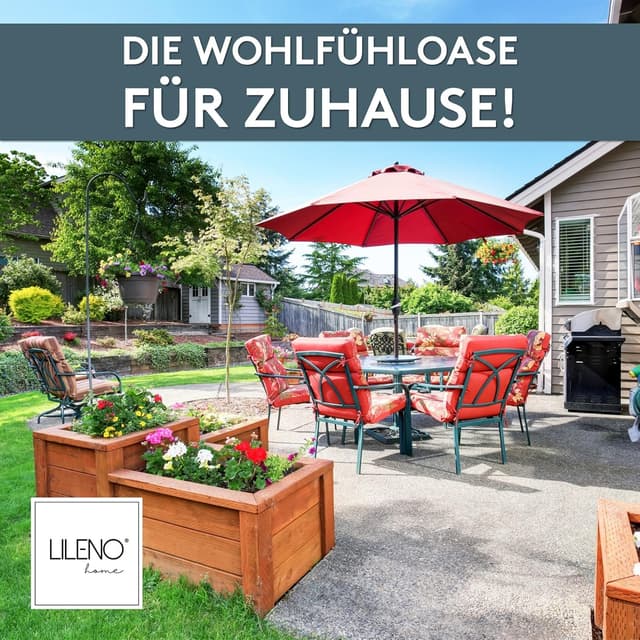 Thumbnail 5 de LILENO HOME Gartenstuhl Auflagen 2er Set Hochlehner