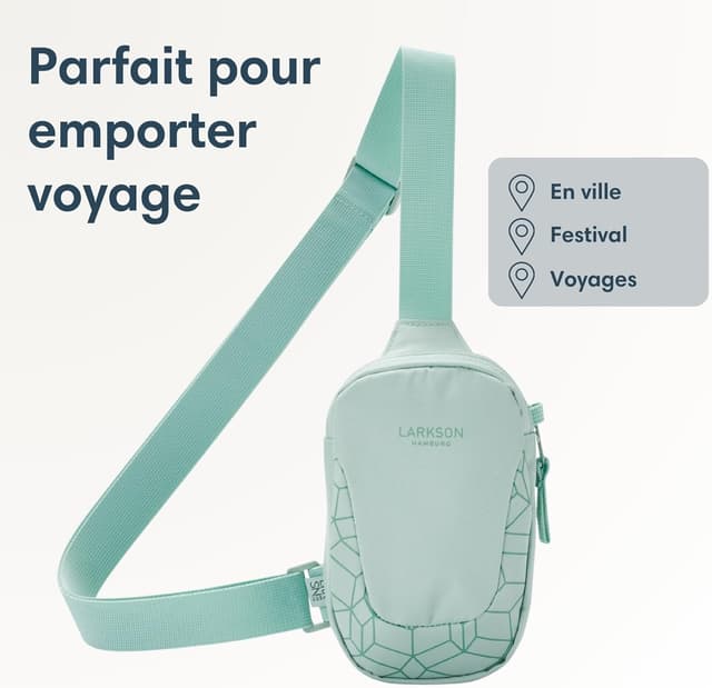 Detalle 2 de LARKSON Nils – sac à bandoulière antivol compact, imperméable, pour téléphone, clés et portefeuille