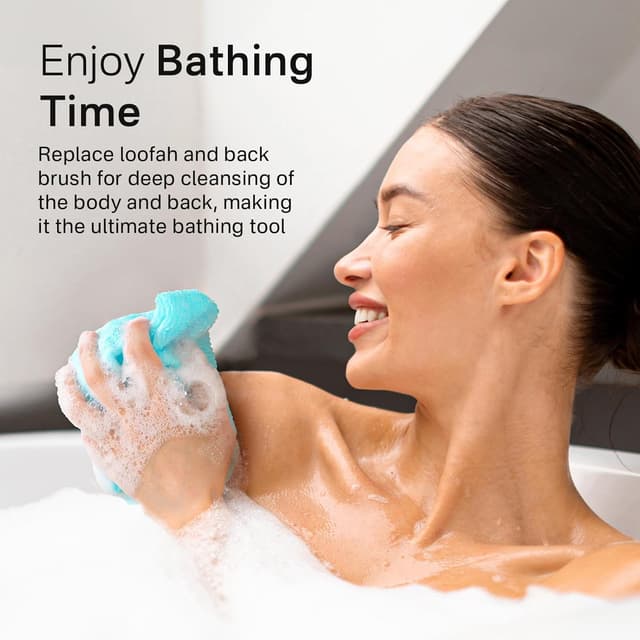 Detalle 2 de Yiclick Exfoliating Washcloth Towel (3-Pack) — Japanese/Korean-Style Back Scrubber for Shower, Bath & Travel