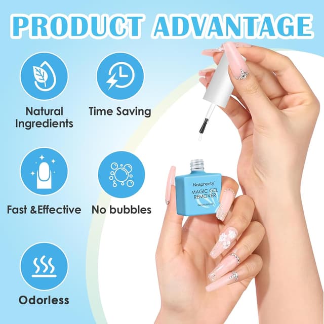 Thumbnail 4 de 15 ml Gel-Nagellackentferner mit Remover-Set