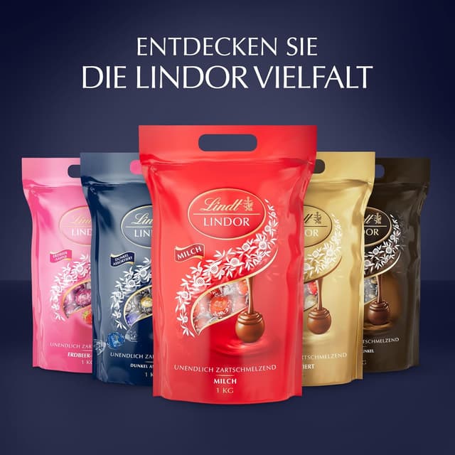 Detalle 2 de Lindt LINDOR Schokoladen Kugeln Dunkel 1 kg