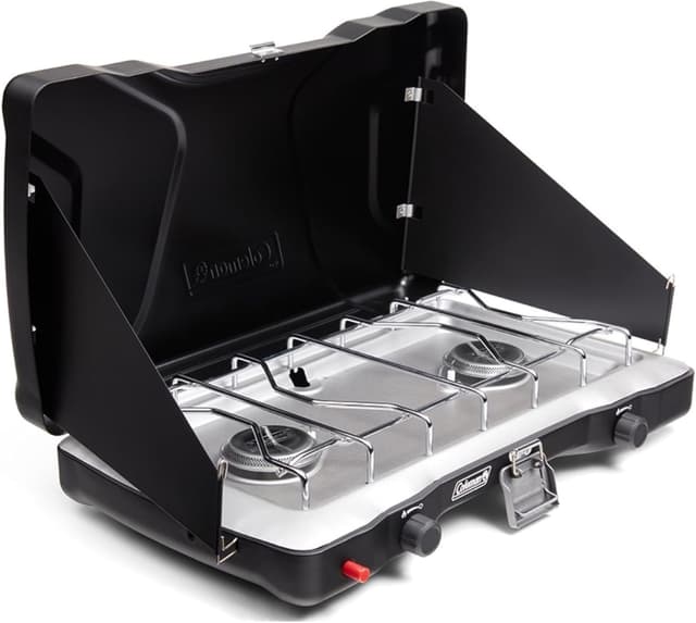 Detalle de Coleman Triton+ 2-Burner Propane Camping Stove with InstaStart Ignition