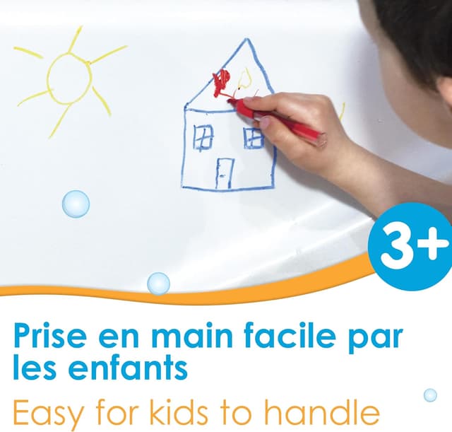 Detalle de Aladine Malstifte für die Badewanne (10 Farben) – abwaschbare Bademalstifte für Kinder