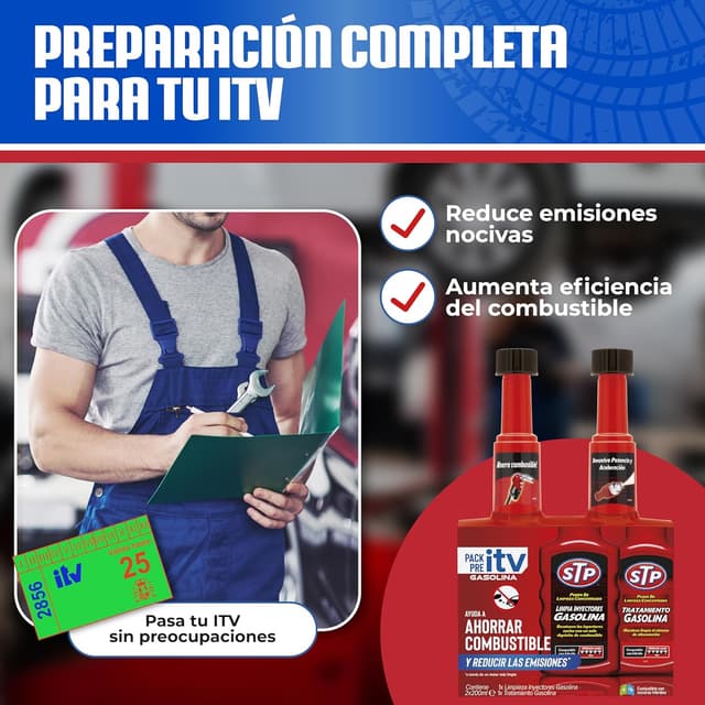 Thumbnail 2 de STP Pack pre ITV limpieza inyectores gasolina 200 ml