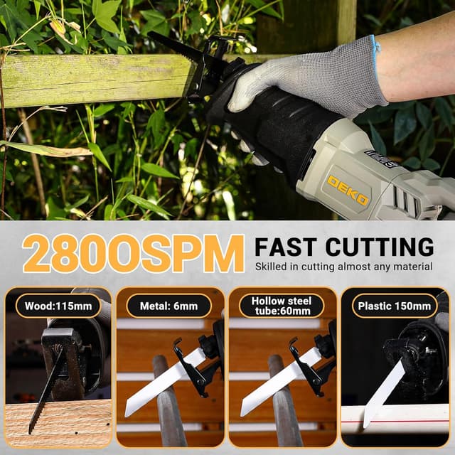 Detalle de DEKOPRO Reciprocating Saw 710W, 2800 SPM