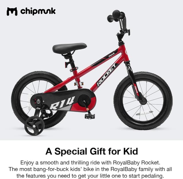 Detalle 2 de Chipmunk Kids Bike (12–18 Inch) with Training Wheels for Ages 3–10