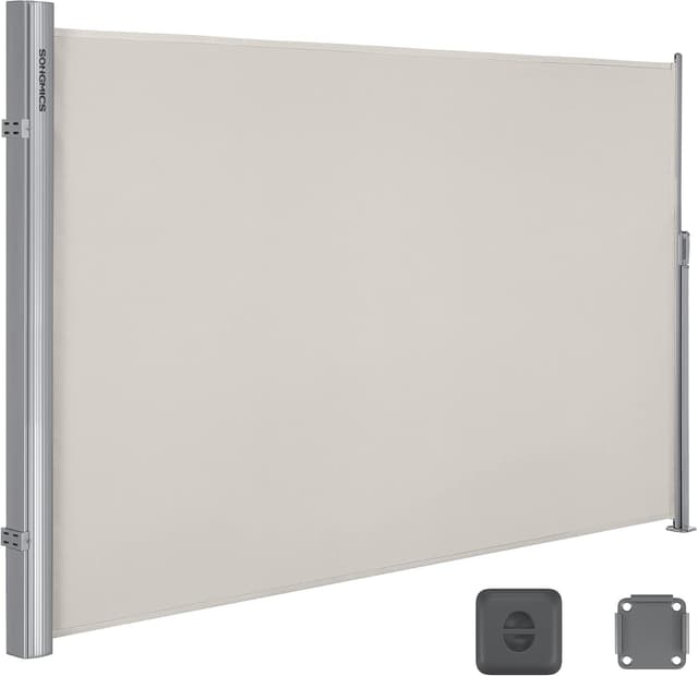Detalle de SONGMICS store latéral rétractable en aluminium 160 x 350 cm beige (GSA165E)