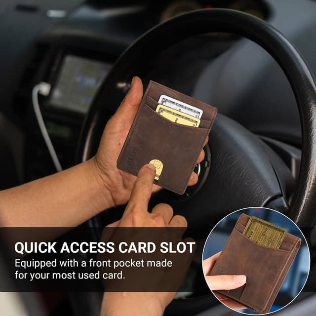 Detalle de Vatan Wallet slim RFID wallet for 15 cards