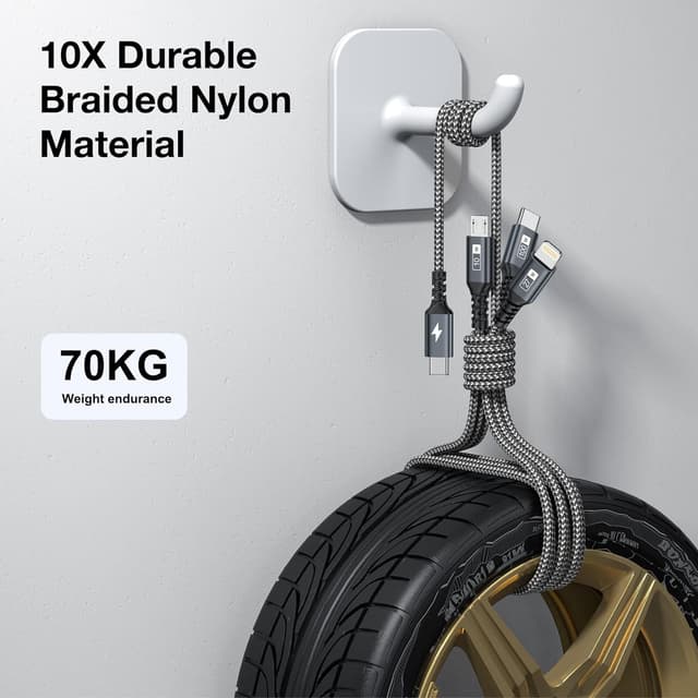 Thumbnail 4 de GIANAC 100W USB-C Multi Kabel Lang 2M 3-in-1 Ladekabel