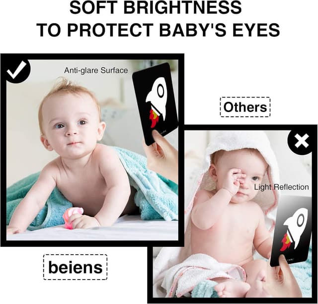 Detalle de Beiens Lot de 20 cartes flash à fort contraste pour bébé (3 à 6 mois)
