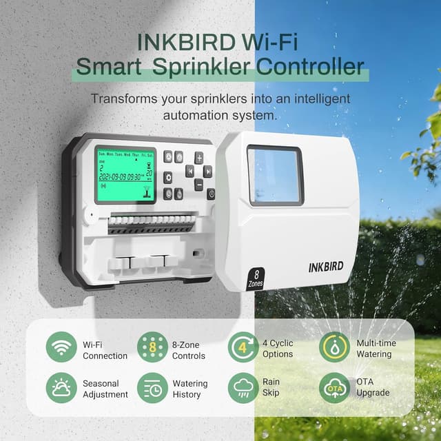 Detalle de Inkbird IIC-800 centralina irrigazione WiFi per 8 zone