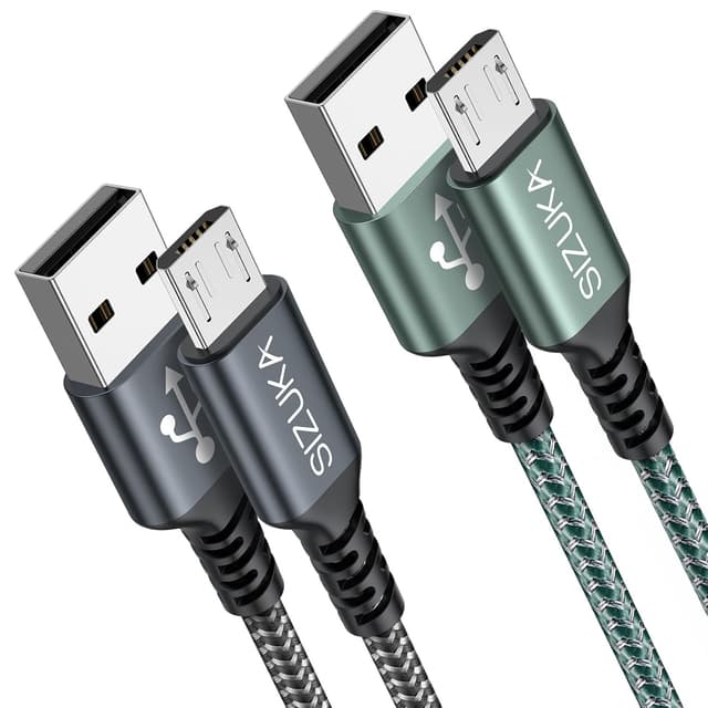 Detalle de Cable Micro USB 2M 2 Pack 3A carga rápida