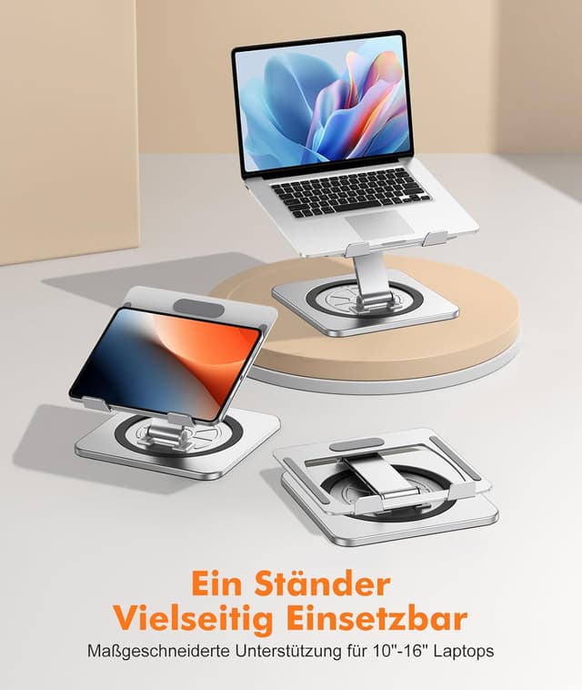 Thumbnail 3 de EOIWUY Laptop Ständer 360° Drehteller 10–16 Zoll