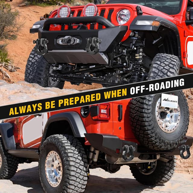 Thumbnail 6 de Nilight 2 Pack 3/4" Mega D-Ring Shackles with 7/8" Screw Pin (68,000LBS Break Strength) for Off-Road Recovery