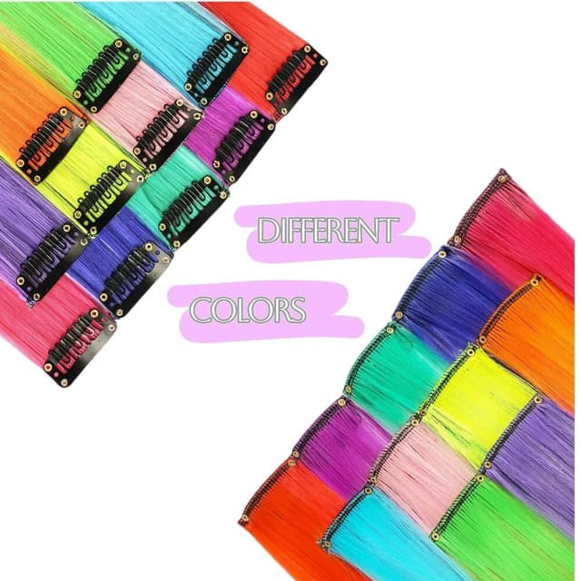 Thumbnail 3 de Dunkellila Haarsträhnen, 12 Clips mit 55 cm