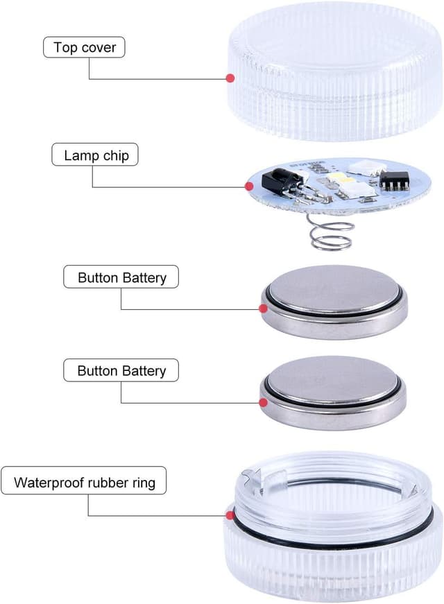 Thumbnail 3 de Afoosoo 10pcs RGB LED tealight lights with remote 🕯