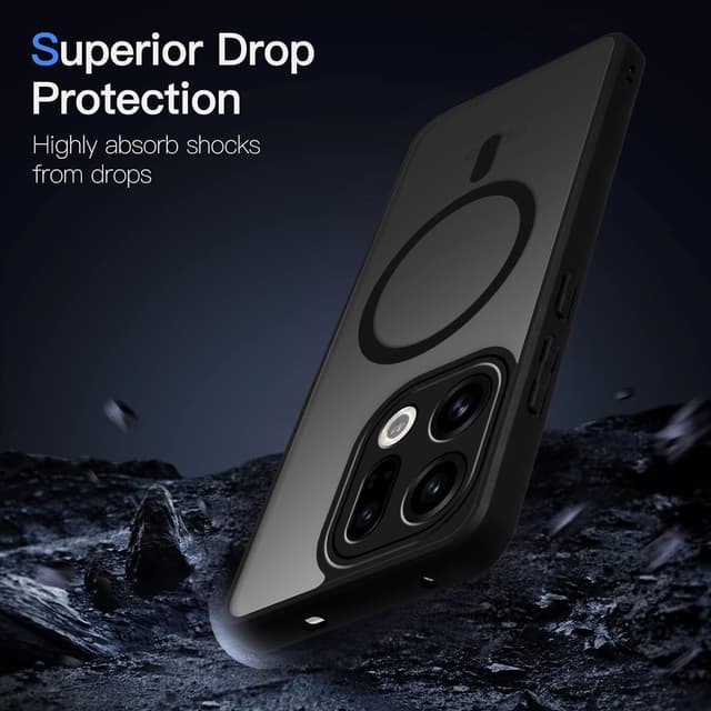 Detalle de Olgary Magnetica Cover per OPPO Find X9 compatibile MagSafe, traslucido opaco antiurto e anti-graffio