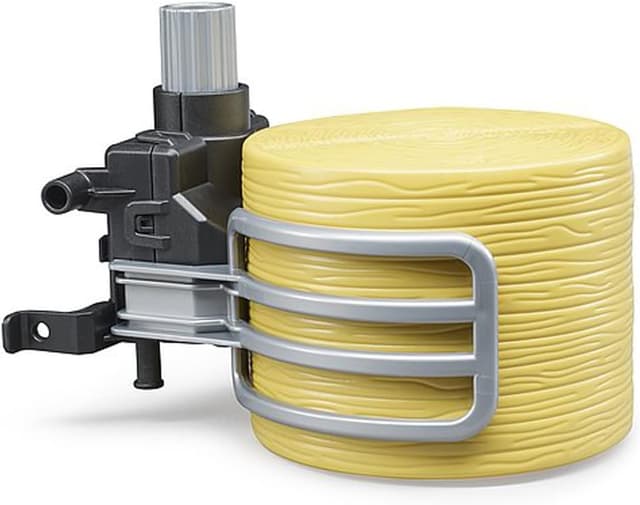 Detalle 2 de bruder 02332 Pinza per balle con 1 balla rotonda per trattori agricoli (accessorio per caricatore frontale)