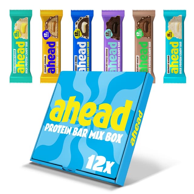Detalle de ahead Mix Box Protein Riegel 12×45g 🍫
