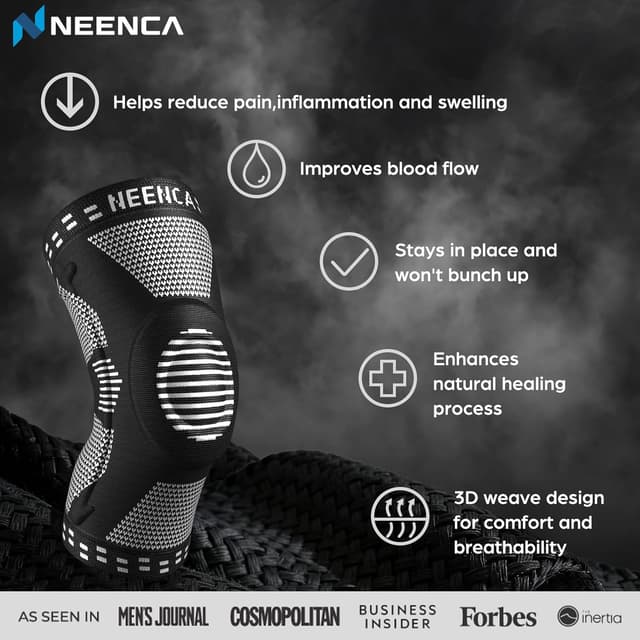 Detalle 1 de NEENCA Knee Brace Knee Compression Sleeve with Patella Gel Pads & Side Stabilizers