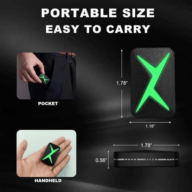 Detalle de HIDEDC Breakthrough Fidget Slider (Trackless EDC) in Black/GLoW