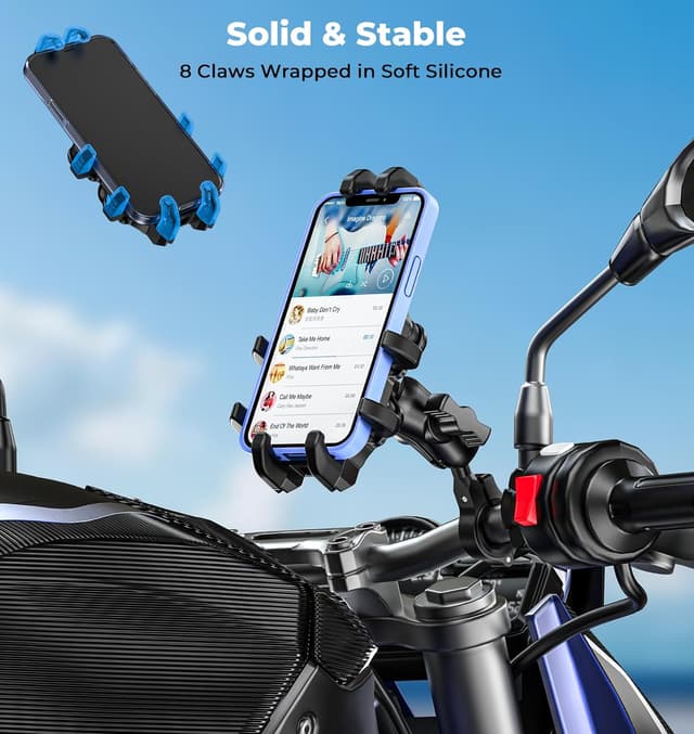 Thumbnail 2 de VAZESWIN Motorcycle Phone Mount 5.4-7.2"