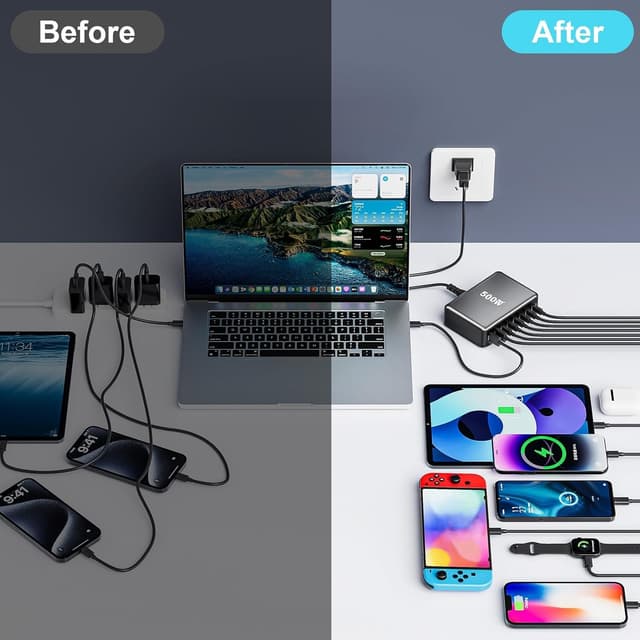 Thumbnail 5 de 500W USB C Fast Charger Block